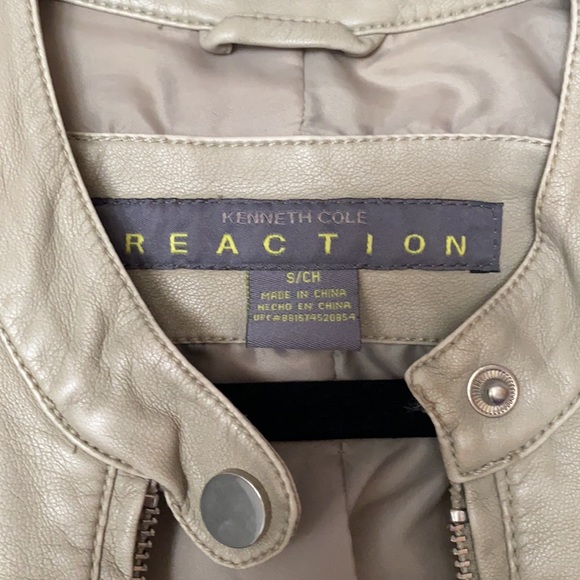 Kenneth Reaction Cream Leather Jacket - Picture 2 of 3